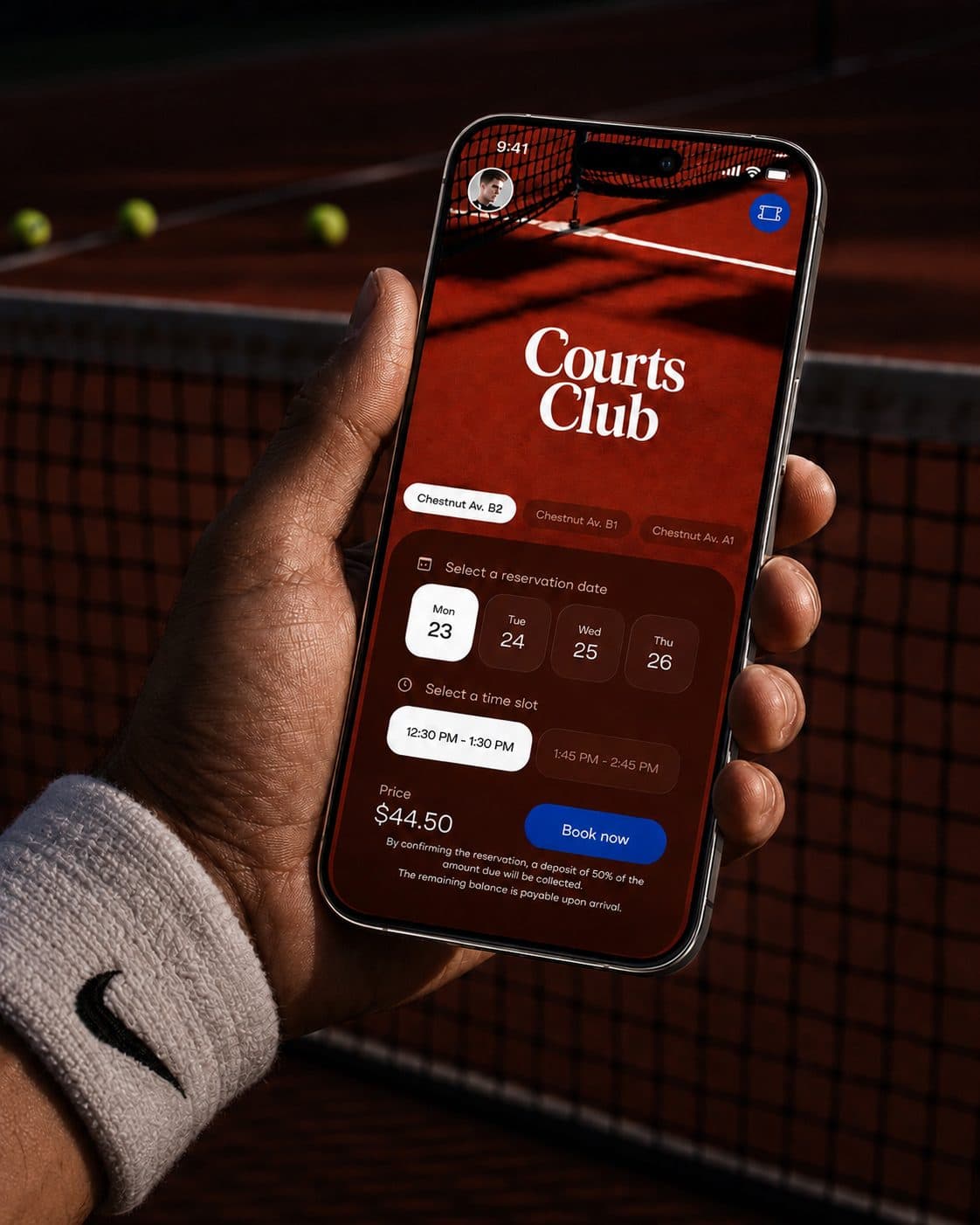 App Courts Code no celular